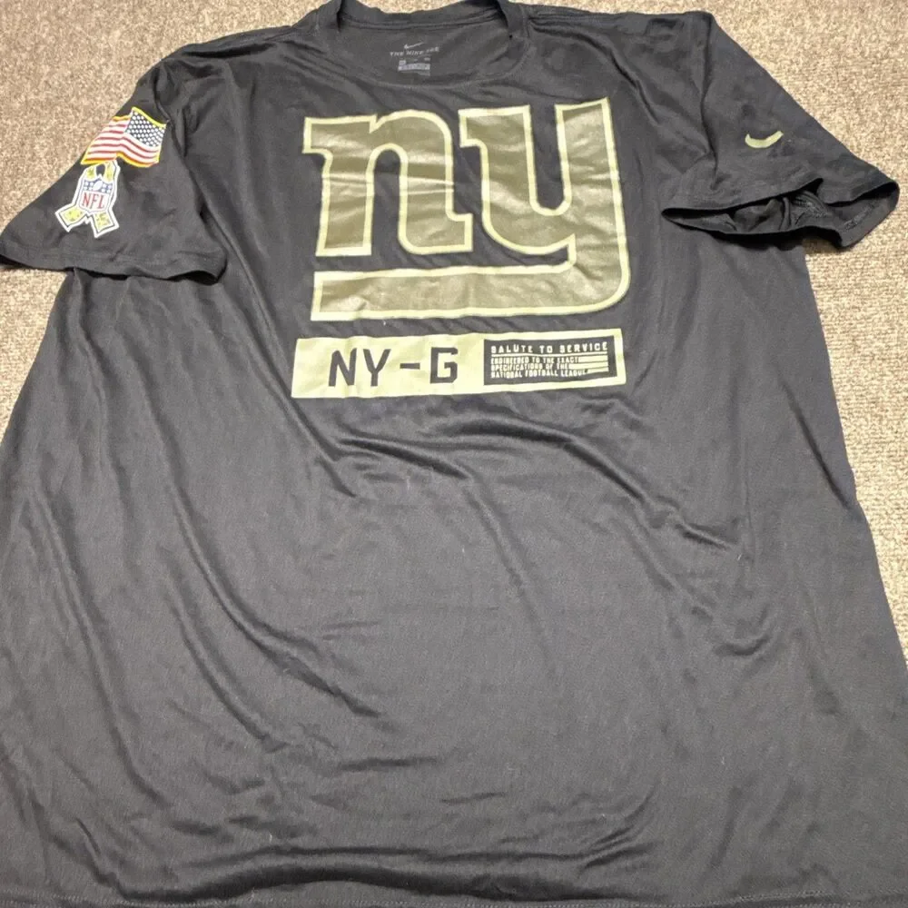 Men's 2XL Nike Black New York Giants 2020 Salute to Service Performance T-Shirt